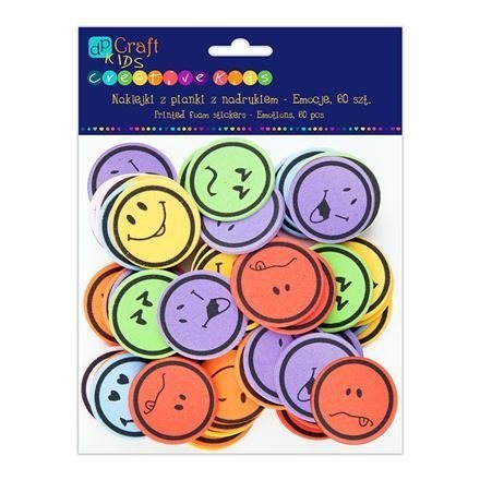 Craft DpCraft Naklejki z pianki emocje, 60 szt, DP