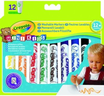 Crayola Flamastry Zmywalne Mini Kids 12szr 8325