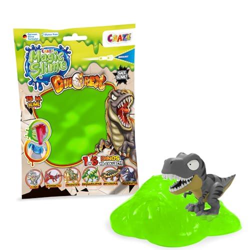 CRAZE Magic Slime Foil Bag 75 ml, zawiera 1 figurkę Dinorex, torba slime dla dzieci, magiczny szlam w różnych torebkach
