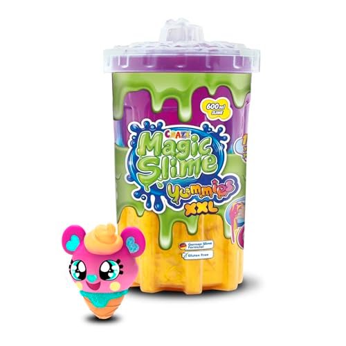 CRAZE Magic Slime - Yummies XL Ice-Bear | Szlam dla dzieci w neonowych kolorach, mieszanka kolorów z różnymi postaciami ssącymi, zestaw Slime w puszce 600 ml, kolorowy szlam dla dzieci, bez