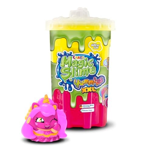 CRAZE Magic Slime - Yummies XL Unicake | Szlam dla dzieci w neonowych kolorach, mieszanka kolorów z różnymi postaciami ssącymi, zestaw Slime w puszce 600 ml, kolorowy szlam dla dzieci, bez