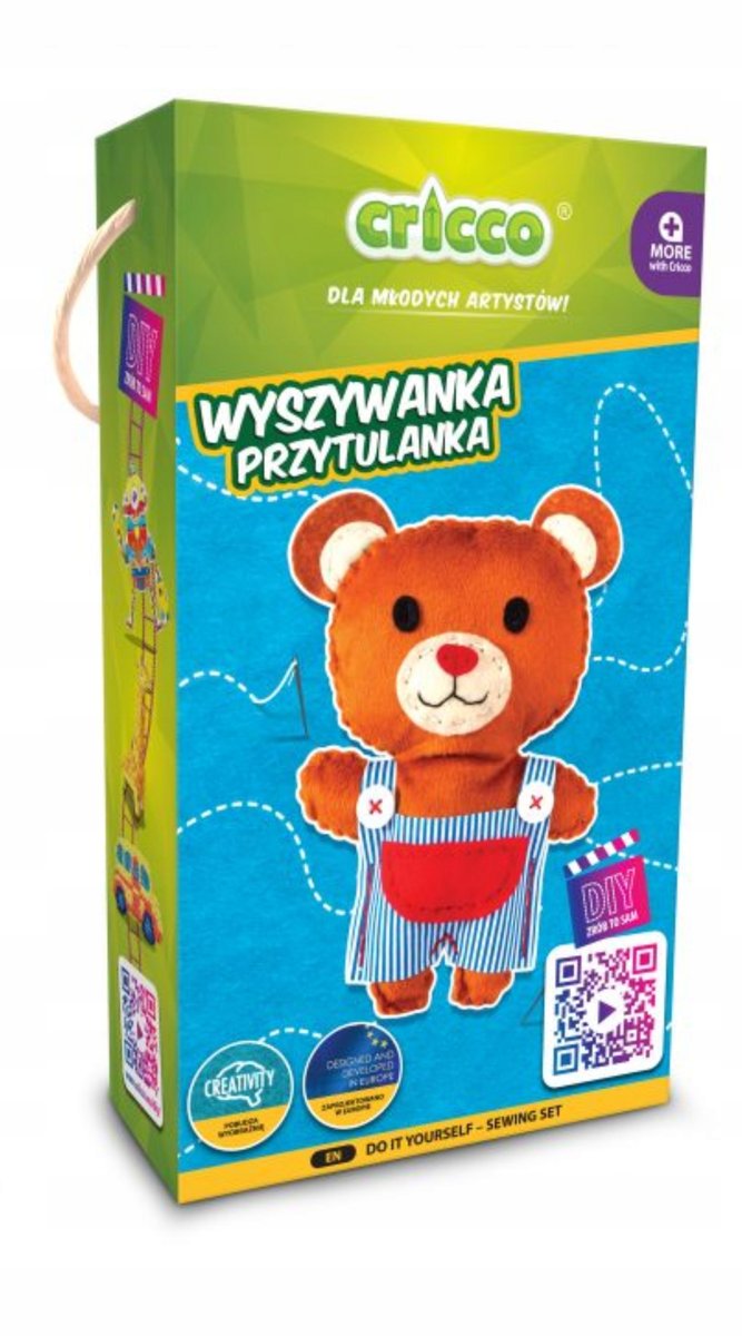 CRICCO Wyszywanka-Przytulanka Miś