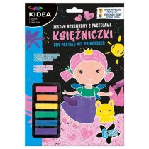 Derform Zestaw rysunkowy z pastelami Księżniczki 6 kolorów