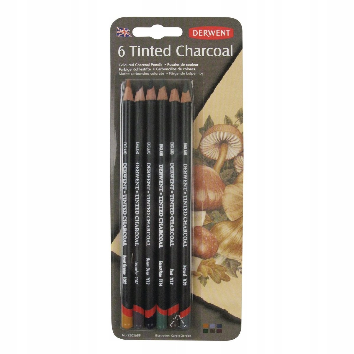 Derwent BARWIONY Węgiel W KREDCE 6 SZT TINTED CHARCOAL 2301689