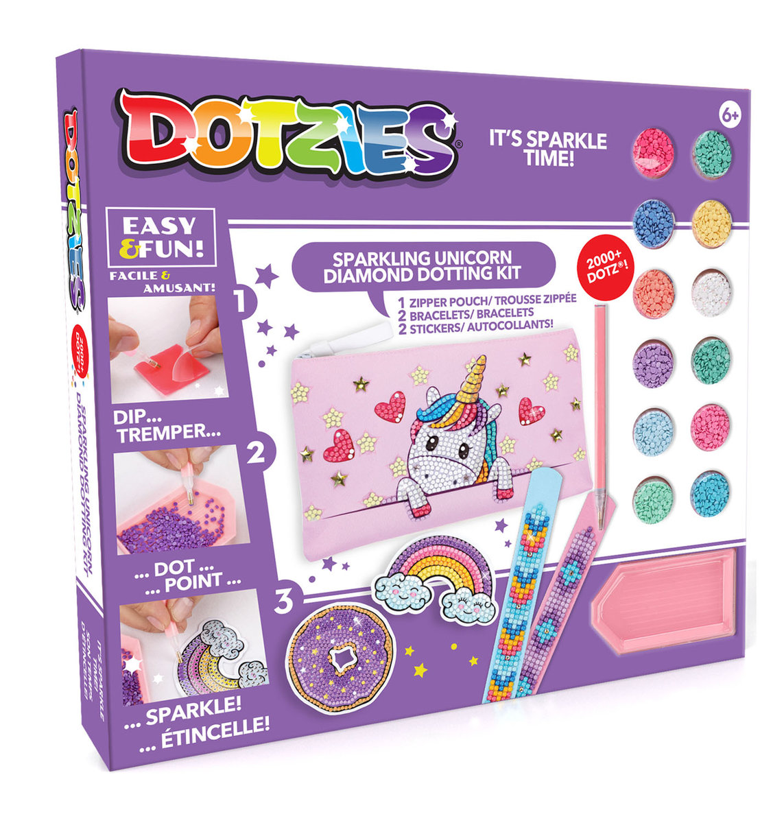 DIAMOND DOTZ, haft diamentowy, zestaw Sparkling Unicorn