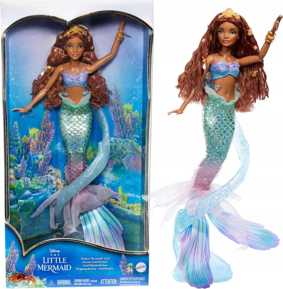 Disney Mała Syrenka Arielka Lalka Syrenka Deluxe HNF42