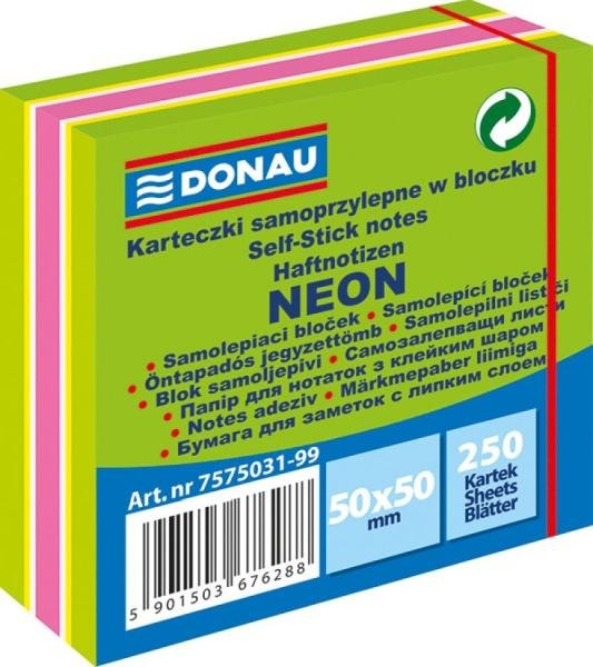 Donau Mini kostka samoprzylepna 50x50mm neon mix kolorów PBS Connect Polska