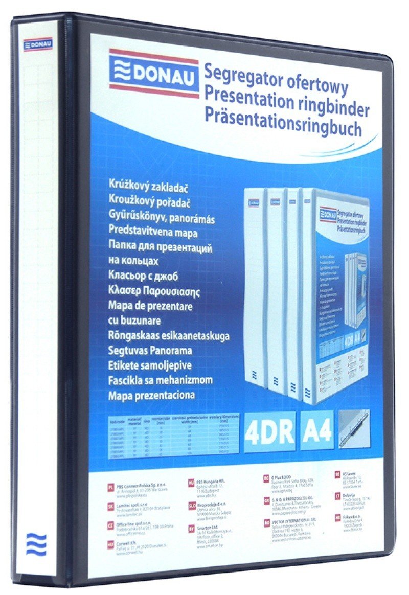 Donau Segregator ofertowy PP A4/4RD/20 czarny