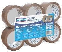 Donau Taśma pakowa Hot-Melt 48mm 66m brązowa 6 sztuk