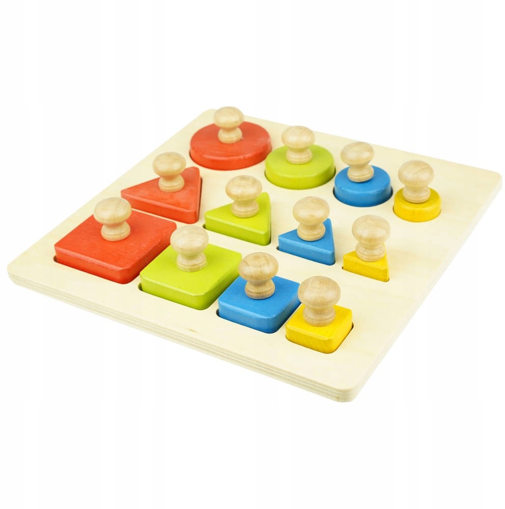Drewniana Układanka Sorter Puzzle Figury Klocki
