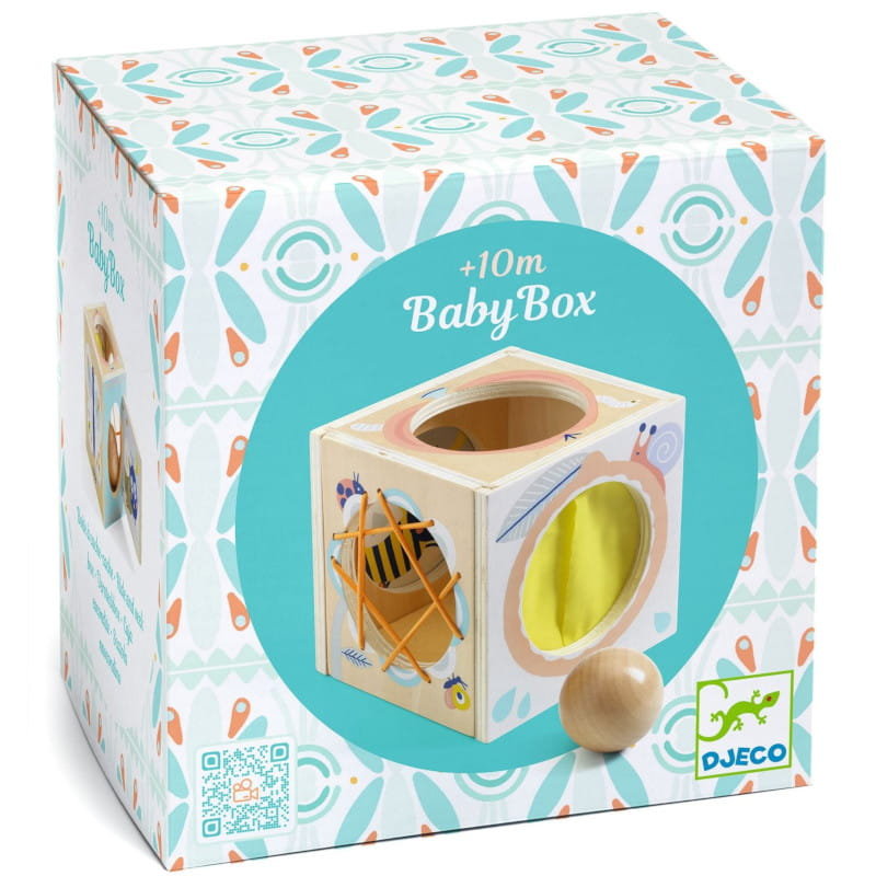 Drewniane pudełko sensoryczne BABY BOX, Djeco