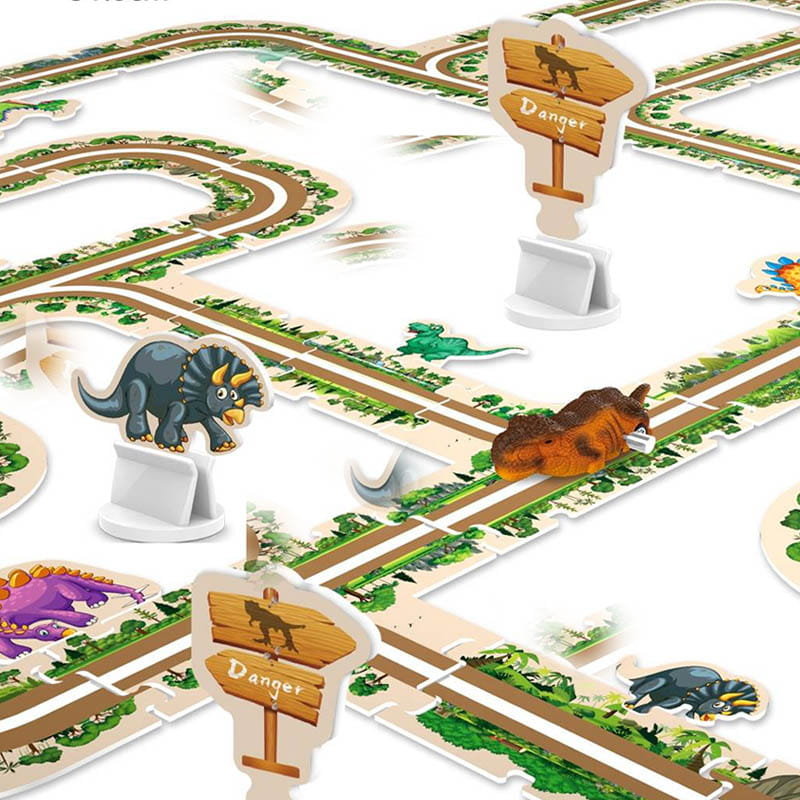 Droga - tor dla samochodów Dinozaury - Puzzle 44 elementy