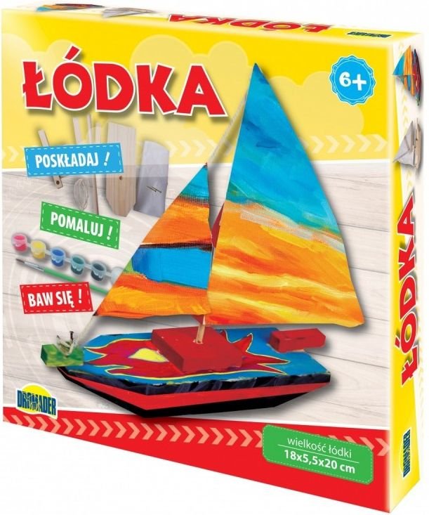 Dromader Zestaw łódka, poskładaj, pomaluj, baw się