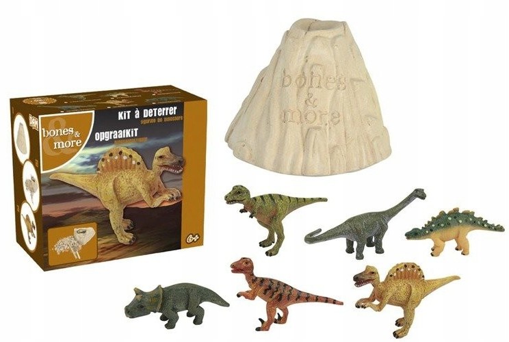 Duża figurka dinozaura - wykopalisko z wulkanu