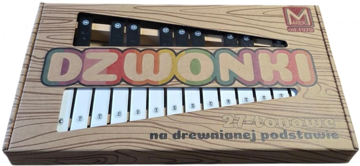 Dzwonki 27-tonowe na drewnianej podstawie