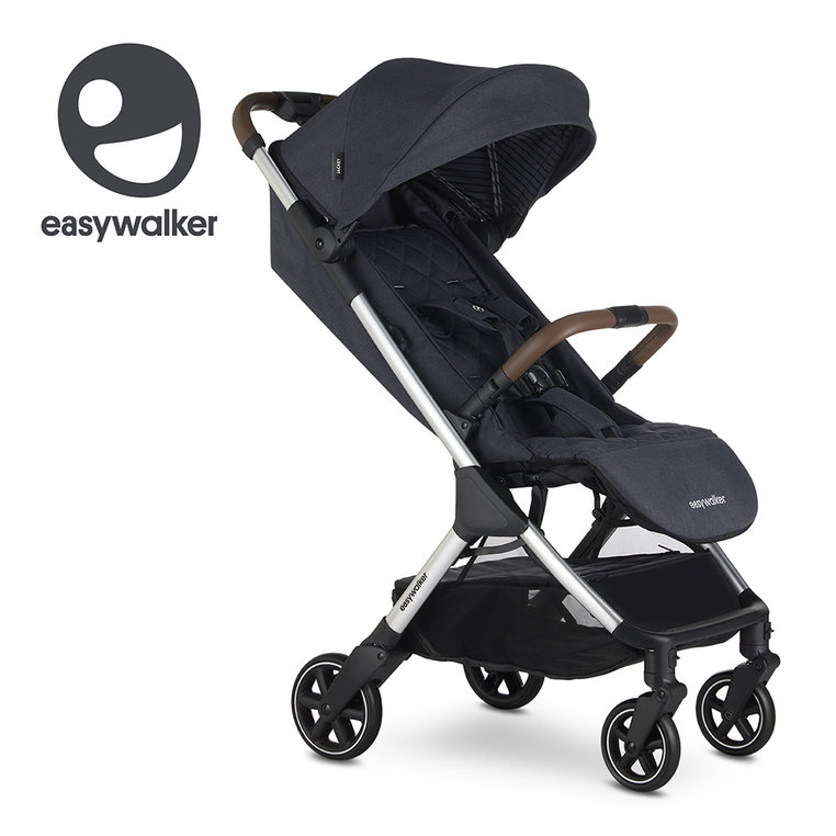Easywalker, Jackey Special Edition, Kompaktowy, samoskładający się wózek spacerowy z torbą transportową, ciemnoszary