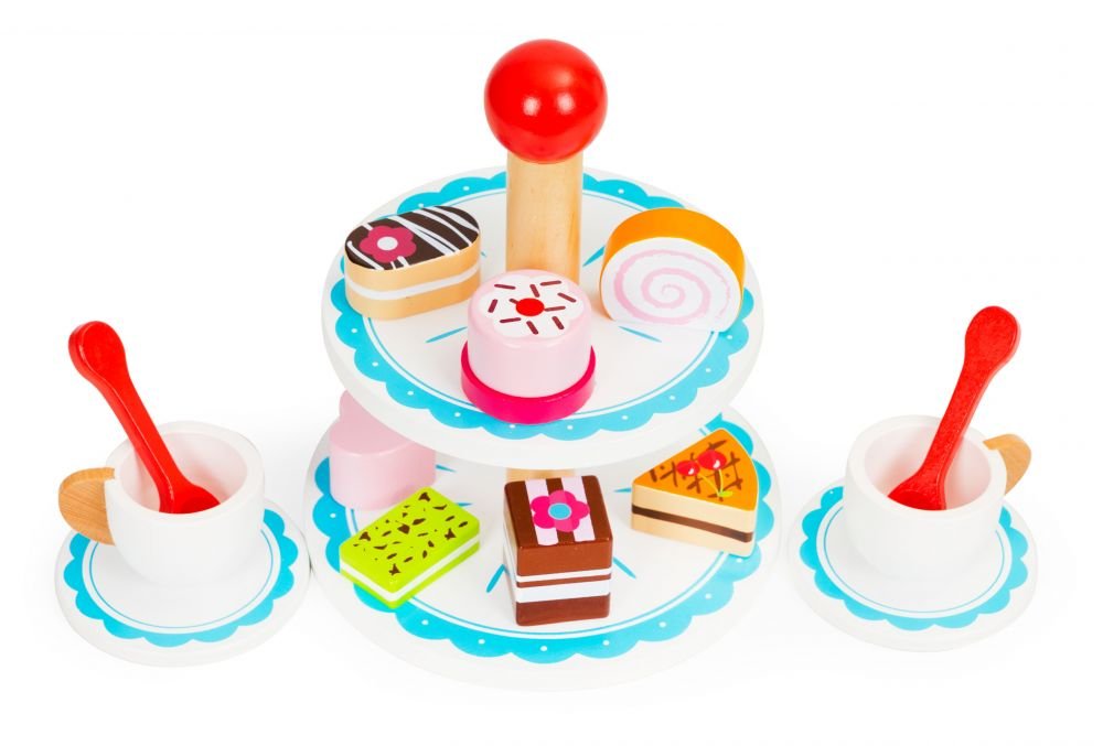 EcoToys Drewniane ciastka cukiernia patera zestaw 2010