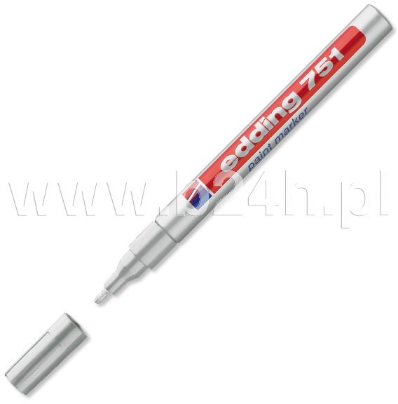 edding Marker olejowy 751 srebrny okrągła końcówka 1-2mm