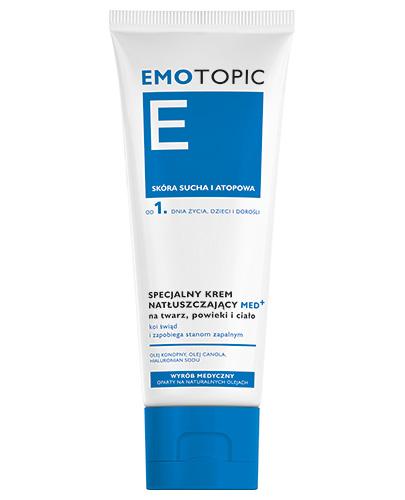 Emotopic Med+, specjalny krem natłuszczający na twarz, powieki i ciało, do codziennego stosowania, 75 ml