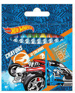 Euro-Trade Kredki woskowe 12 kolorów Hot Wheels