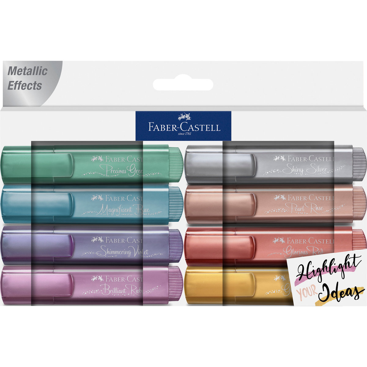 Faber Castell Zakreślacz metaliczny 8 kolorów FABER CASTELL
