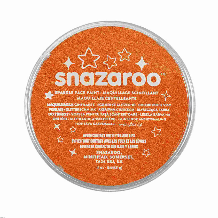 Farba do twarzy Błyszcząca Pomarańczowa18ml SNAZAROO 1118531