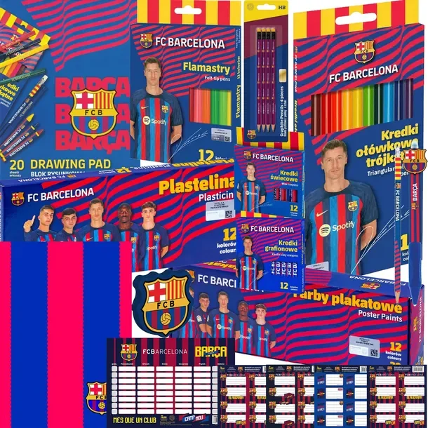 Fc Barcelona Wyprawka Szkolna Zestaw Szkolny Przybory Kalsa 1-3