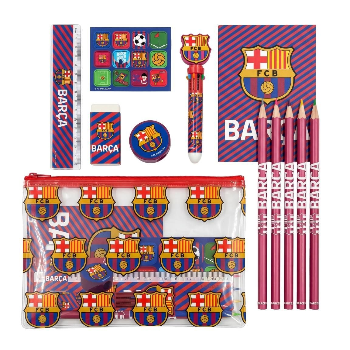 FC Barcelona zestaw przyborów szkolnych w saszetce 2700002517