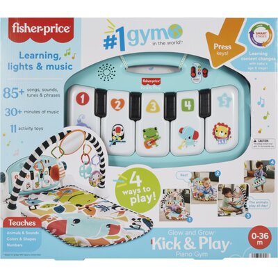 Fisher-Price, Muzyczne zwierzątka, mata edukacyjna z pianinkiem, zabawka niemowlęca