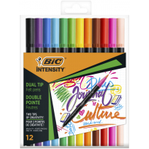Flamastry Intensity Dual Tip dwustronne 12 kol BIC