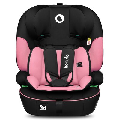 Fotelik samochodowy LIONELO Levi I-Size (9-36 kg) Czarno-różowy