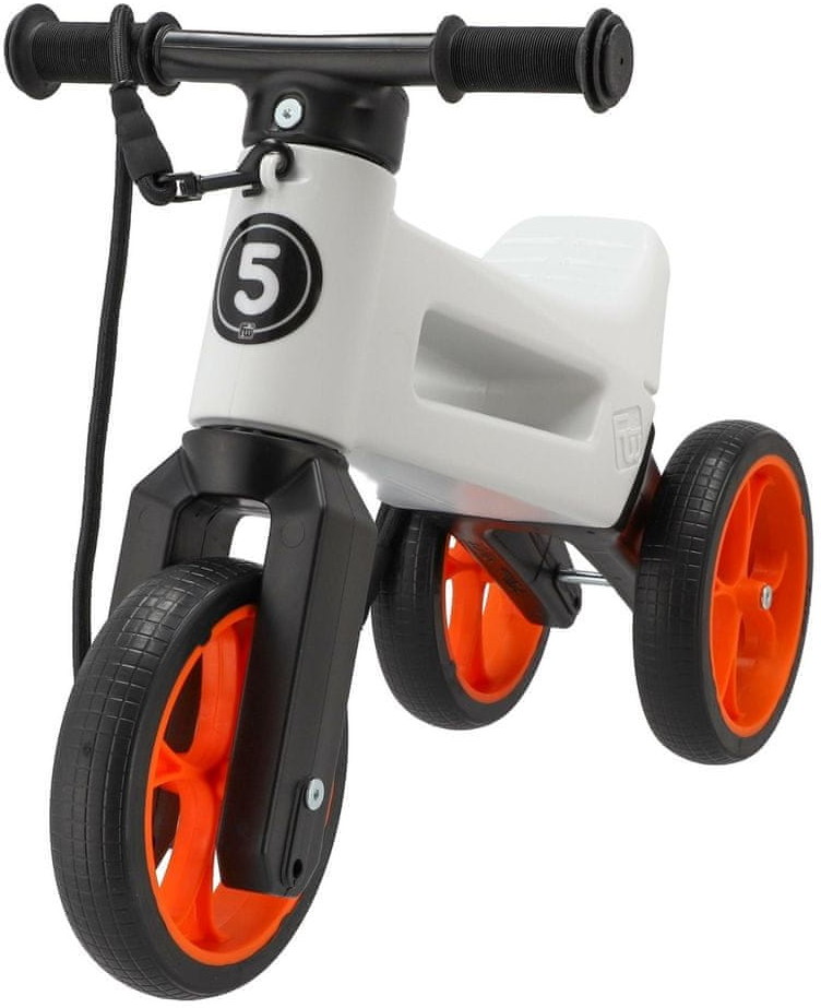 Funny Wheels rowerek dziecięcy Super Sport 2w1 biały/pomarańczowy