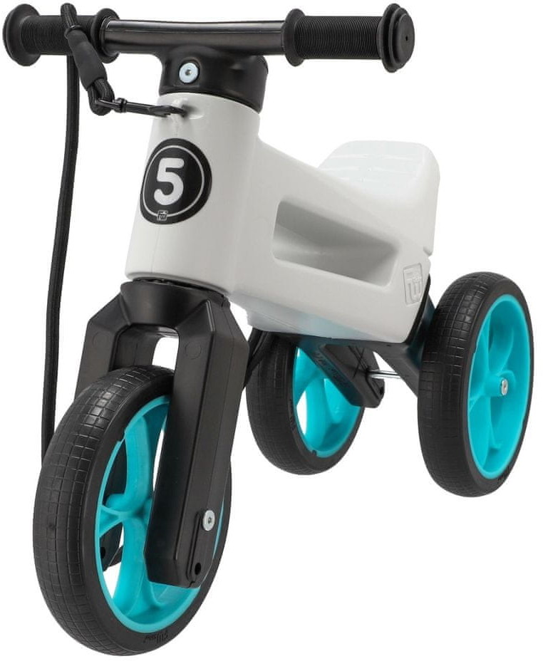 Funny Wheels rowerek dziecięcy Super Sport 2w1 biały/turkusowy