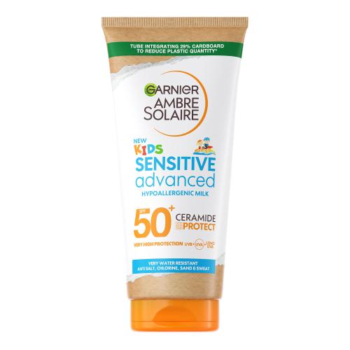 Garnier Ambre Solaire Kids Advanced Sensitive Hypoallergenic Milk SPF50+ preparat do opalania ciała 175 ml dla dzieci