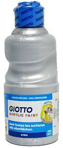 Giotto Farba akrylowa 250 ml metaliczna srebrna