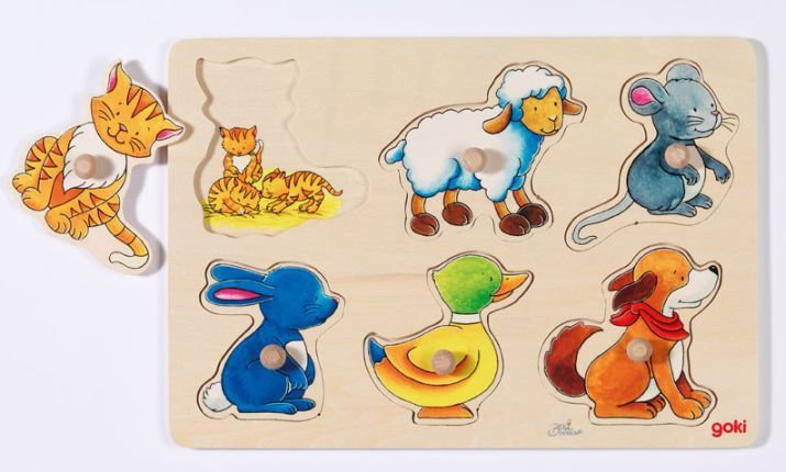 Goki Puzzle Mama i Dziecko, drewniane 57929