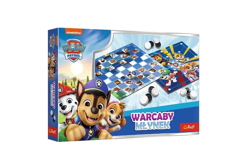Gra Warcaby I Młynek Psi Patrol Trefl 02798