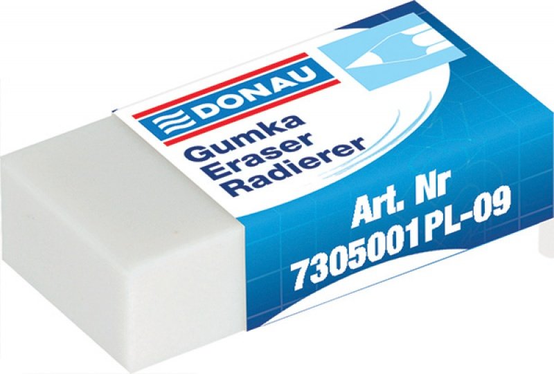Gumka uniwersalna 41x21x11mm biała - Donau