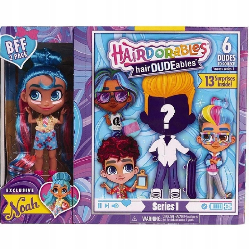 Hairdorables Hairdudeables Laleczka Noah