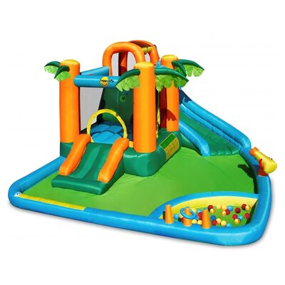 HAPPYHOP HAPPYHOP DMUCHANIEC PARK WODNY ZJEŻDŻALNIA Z BASENEM SŁONECZNA OAZA 9264 HH9264