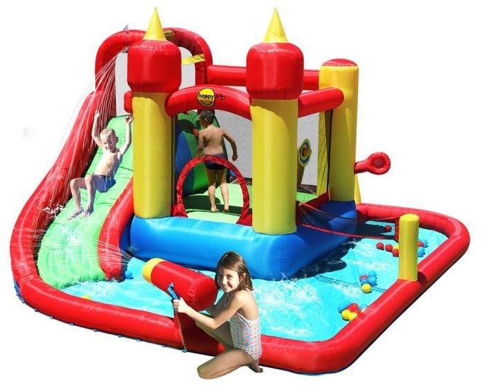 HAPPYHOP HAPPYHOP DMUCHANIEC ZJEŻDŻALNIA 9W1 WODNE SZALEŃSTWO 9016 9016