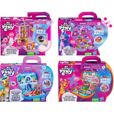 Hasbro, My Little Pony, Przenośny zestaw Magia Miniaturowego Świata Kącik Zwierząt + figurka Hitch Trailblazer F6440