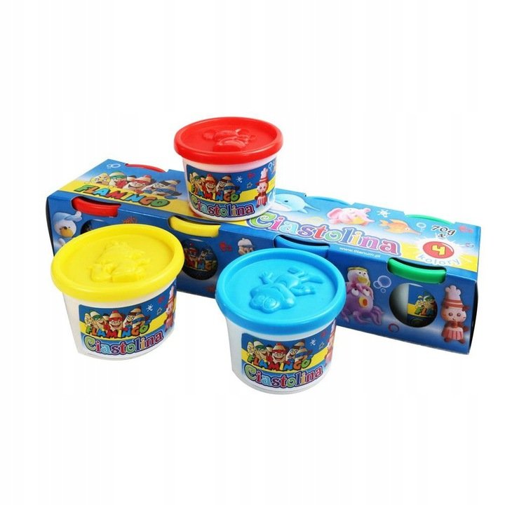 Hasta Masa Plastycz 4 kolory 50g Flamingo 2432 Wb
