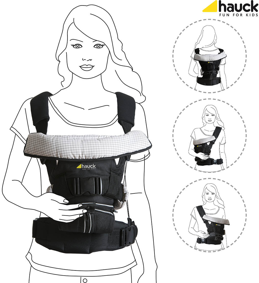 Hauck 4-Way, nosidełko ergonomiczne, Black