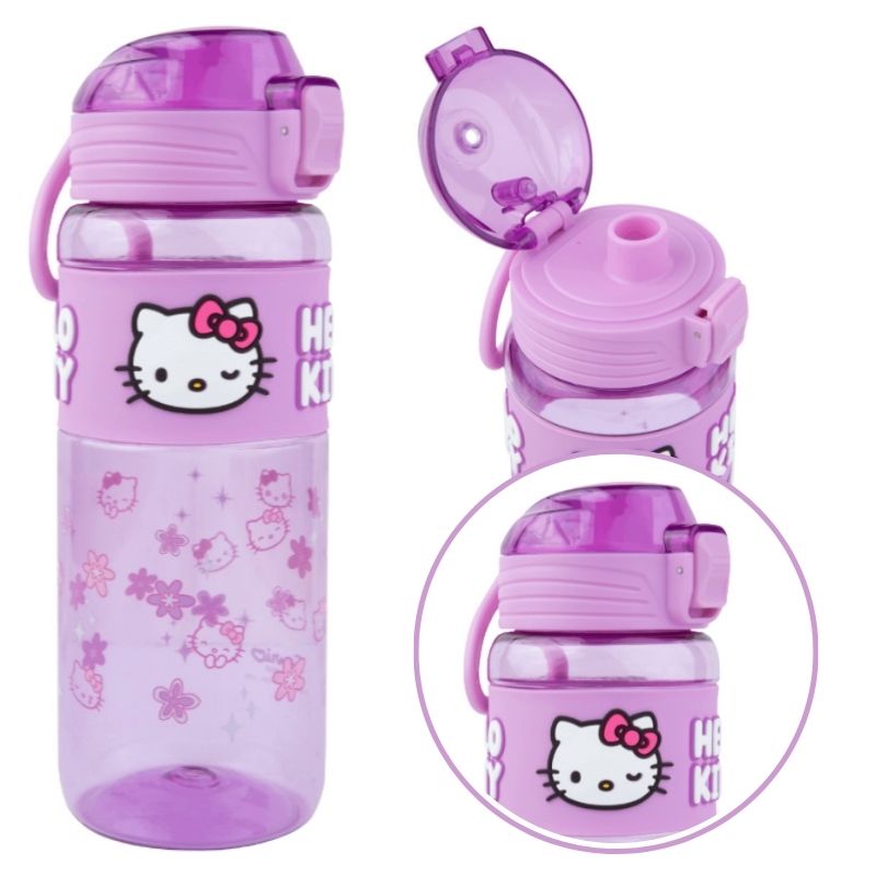 Hello Kitty różowy Bidon 750 ml Butelka na wodę z dzióbkiem