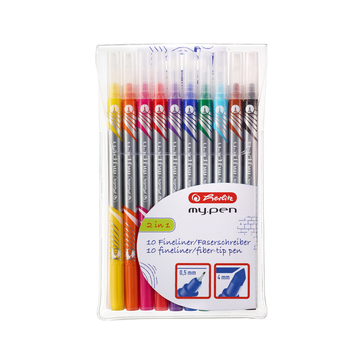 Herlitz Cienkopis & Mazak My.pen 10 kolorów