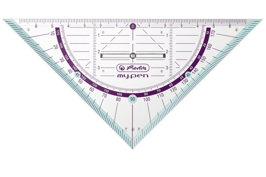 Herlitz Ekierka 16cm z uchwytem My.Pen różne kolory HERLIT