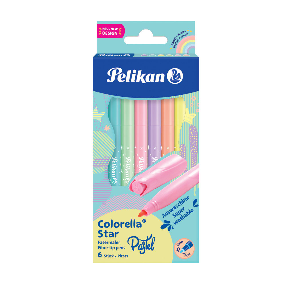 Herlitz, Flamastry pastelowe Colorella, 6 szt.