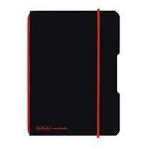 Herlitz Notes A6 40 kartek My book Flexible czarny z czerwoną gumką