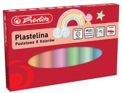 Herlitz Plastelina pastelowa 8 kolorów